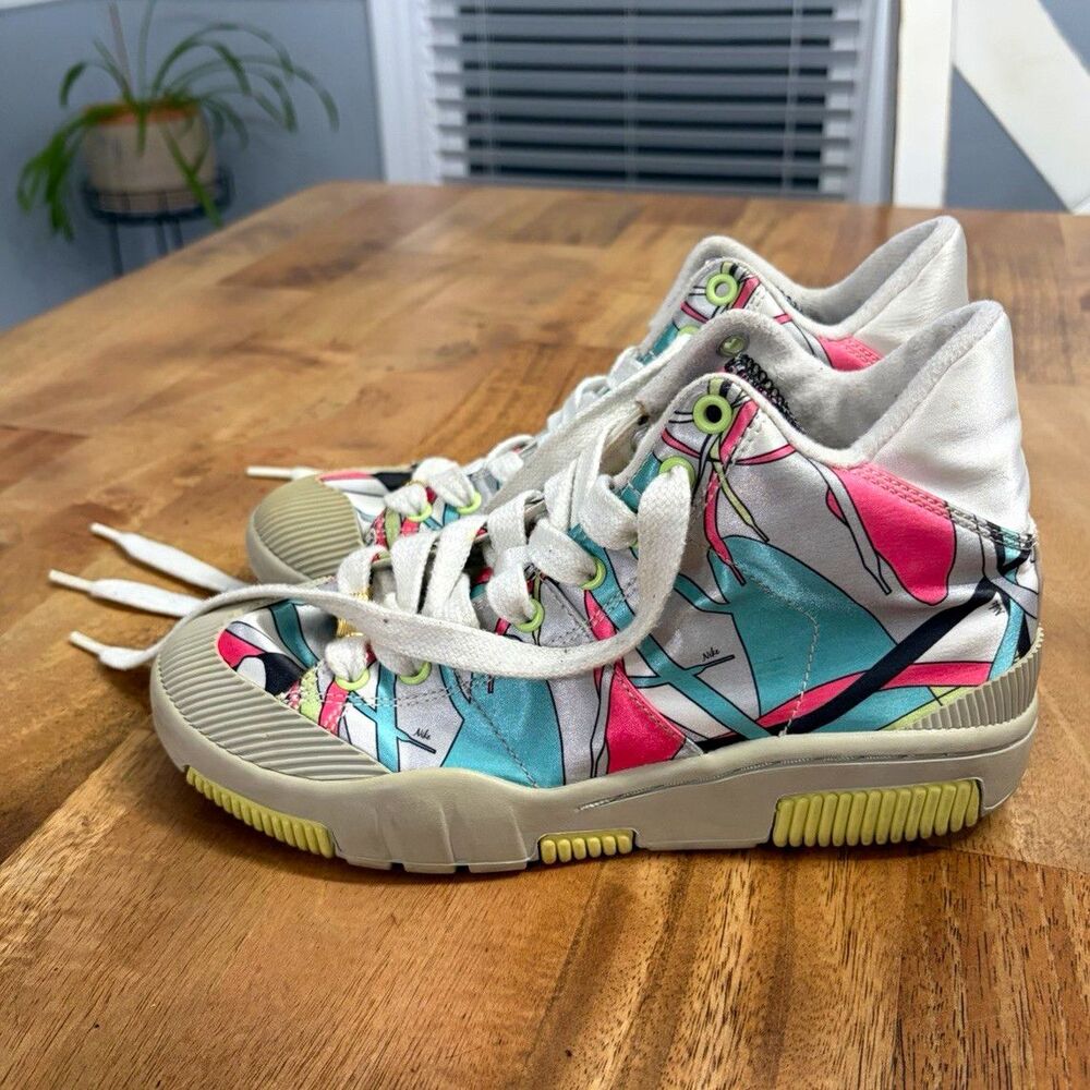 Nike Outbreak High Mid Top Sneakers 318635-131 White/Multicolor US 6.5